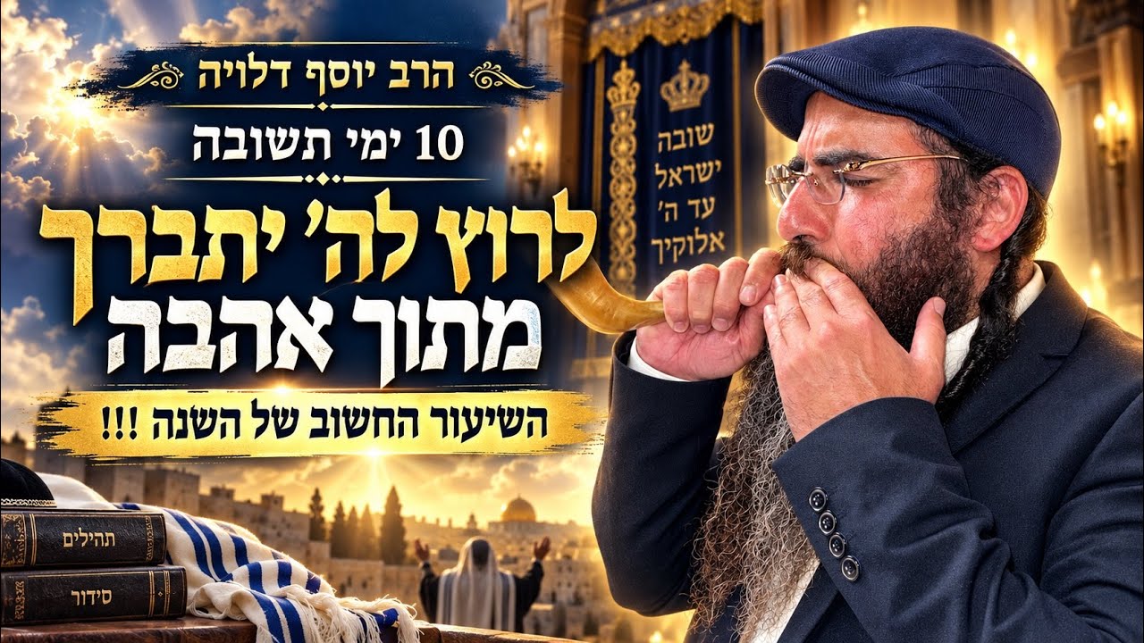 הרב יוסף דלויה  | לרוץ לה' יתברך מתוך אהבה | 10 ימי תשובה | השיעור החשוב של השנה !!!