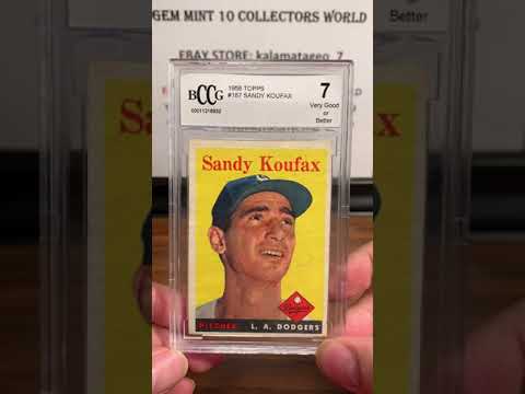 Cracking open a BCCG case 1958 Sandy Koufax to send to PSA!