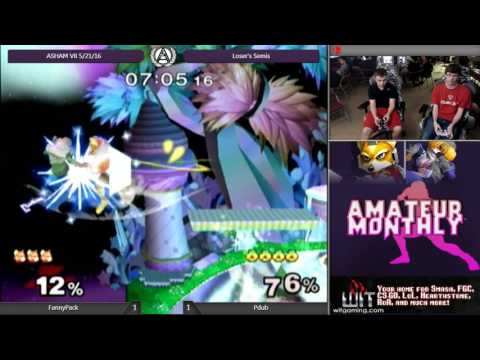 FannyPack (Fox) vs Pdub (Sheik) - ASHAM VII Melee Loser's Semis