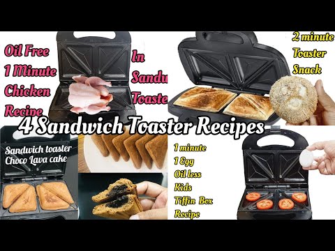 4 Amazing Sandwich Toaster Hacks | Recipes in just 2 Minutes in Sandwich Maker | Breakfast Recipes