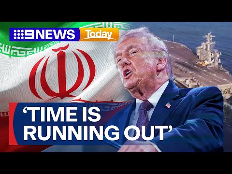 President Trump ramps up attack threat against Iran | 9 News Australia