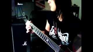 Niky playing Girlschool's 'Don't Stop'