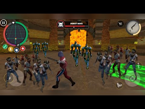 Rope Hero Vice Town FIGHT IN THE ARENA WITH ROBOTS AND ZOMBIES | Android GamePlay