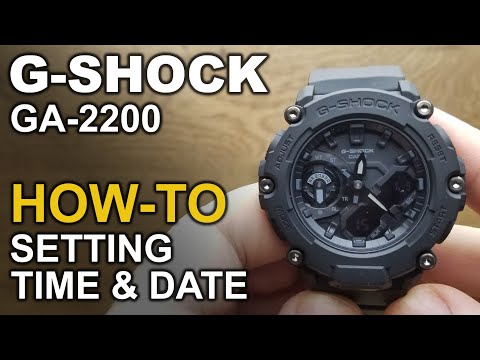Gshock GA 2200 - Setting time and date tutorial on module 5674