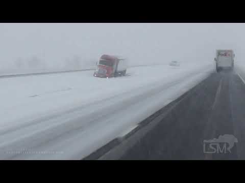 02-25-2020 Lindsborg, KS - Slideoffs - Winter Storm Warning - Heavy Snow