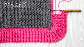HOW to CROCHET SIDEWAYS BLANKET BORDER EDGING - Easy and Simple Crochet Tutorial from Naztazia
