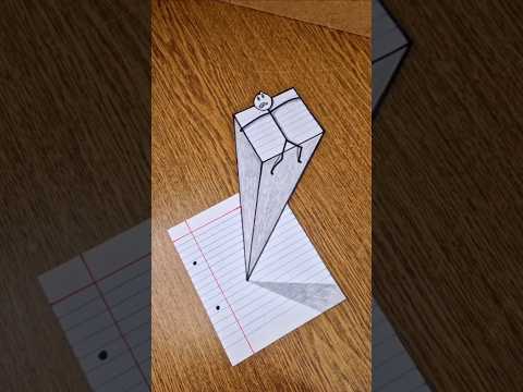 Amazing 3D Real Illusion On Paper 😲🔥 #3dart #3ddrawing #3dfigure #drawingtutorial  #paperart #easy3d