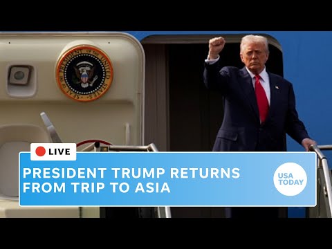 Watch live President Trump returns from trip to Asia
