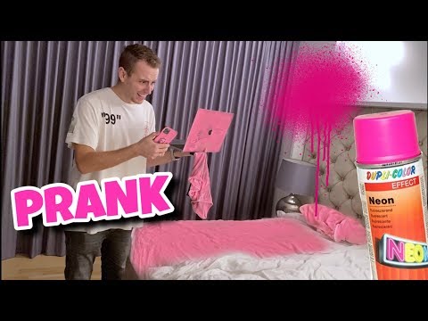 I spray everything by Julian PINK - PRANK 😂 | Bibi