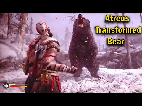 Atreus Transformed as a Bear | God of War Ragnarök | Kratos Vs Bear Boss Fight