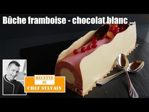 White Chocolate and Raspberry Yule Log