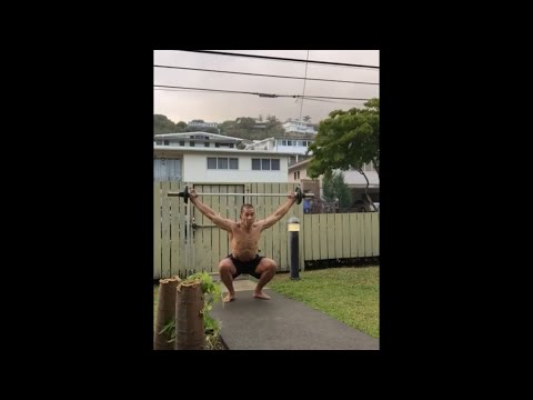 Day 9 Home Workout in Hawaii-Struggling With the Overhead Squat Pt. 2-May 21, 2020, 6:24 pm
