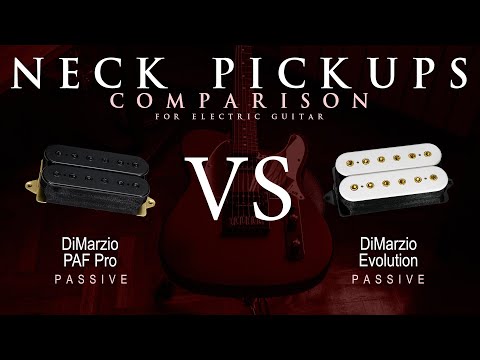 DiMarzio PAF PRO vs EVOLUTION - Passive Neck Guitar Pickup Comparison Tone Demo