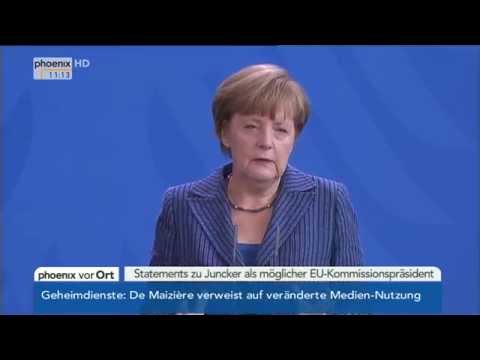 Wahl des EU Kommissionspräsidenten: Angela Merkel am 03.06.2014