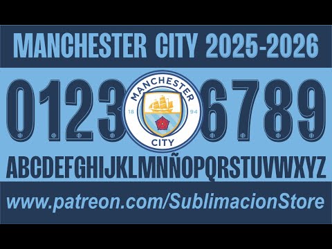 Tipografía Manchester City 25-26 FREE DOWNLOAD