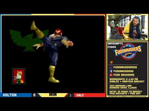 Impromptu Fudds SSBM | Volton (Fox) vs Orly (Captain Falcon) | Smash Melee Money Match