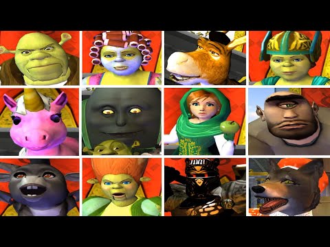 Shrek SuperSlam All Characters & Skins (Gamecube, PS2) 4K