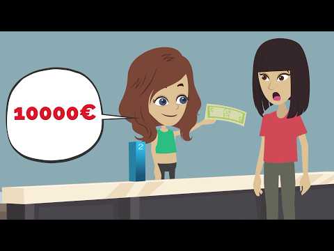 Mia arbeitet in der Bank