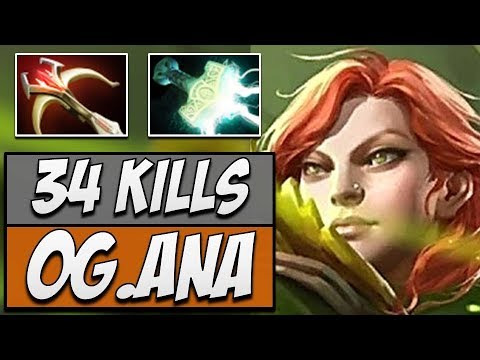 OG.Ana Windranger with 34 KILLS | Dota Gameplay