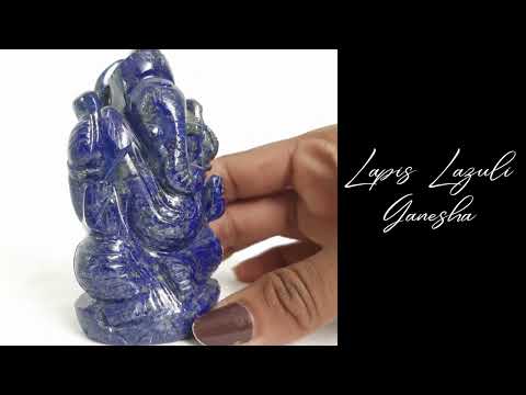 Lapis Ganesh ji/ Natural Lapis Lazuli Gemstone Ganesha Statue