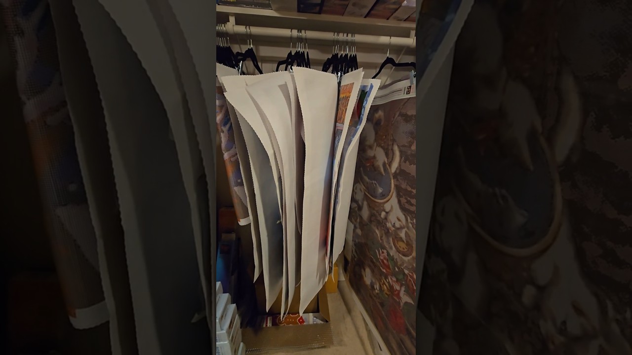Diamond Painting Storage Option for WIPs! Store Them in Your Closet or on a Clothes Rack!
