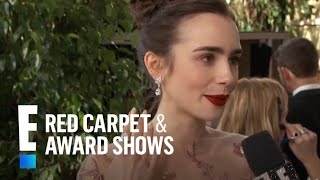 Lily Collins "Drops the Mic" for Meryl Streep | E! Live from the Red Carpet