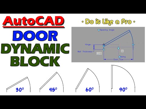 #45 | Door Dynamic Block in AutoCAD [deepakverma]