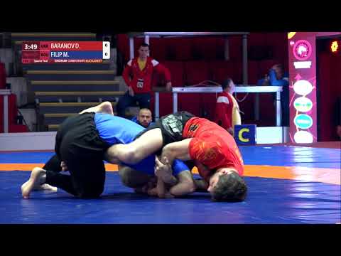 1/4 Men's GP No-Gi - 62 kg: D. BARANOV (UKR) v. M. FILIP (ROU)
