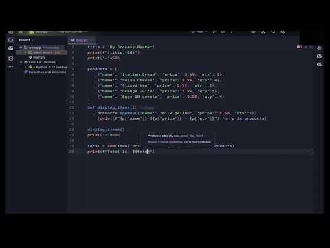 Python Shopping Cart Tutorial