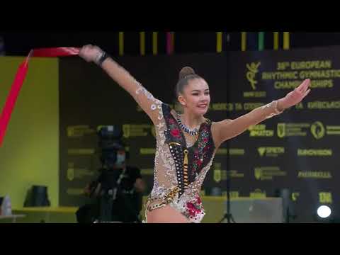 Anastasiia Salos - Ribbon AA - 2020 European Championships Kyiv