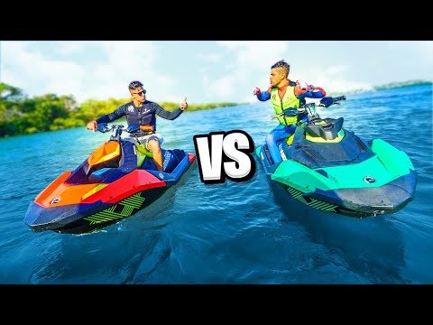 O GRANDE RACHA MEU JET SKI VS JET SKI DO MEU AMIGO