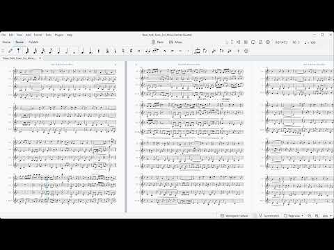 Clarinet Sheet Music - New York Town For Mine (Earle C. Jones & Albert Von Tilzer).   Arranged for clarinet quartet.  Full Score and Parts. image 2
