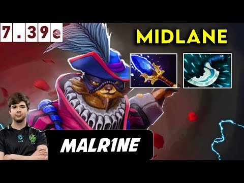Malr1ne Pangolier Midlane - Dota 2 patch 7.39e Pro player Gameplay