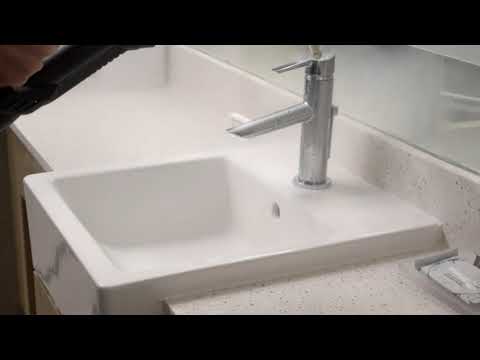Bathroom Cleaning with US STEAM Seahawk Commercial Steam Vacuum Cleaner