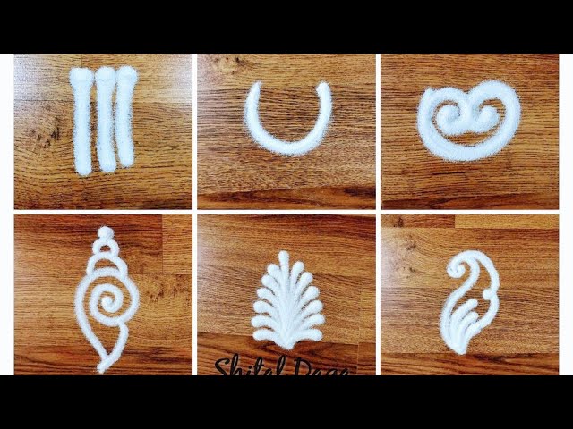 Basic sanskar bharti rangoli designs and shapes tutorial by shital daga
