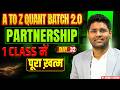 Complete Partnership In One Class A To Z Concepts Questions By Abhinay Sharma ABHINAYMATHS