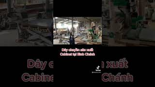 Máy cnc nesting 4 đầu PRO-R4F và máy dán tem tự động Holztek