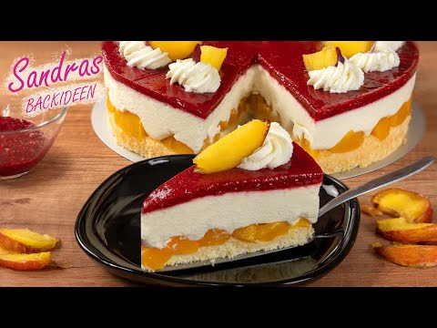 Peach cake with raspberries – the refreshing SUMMER DREAM!
