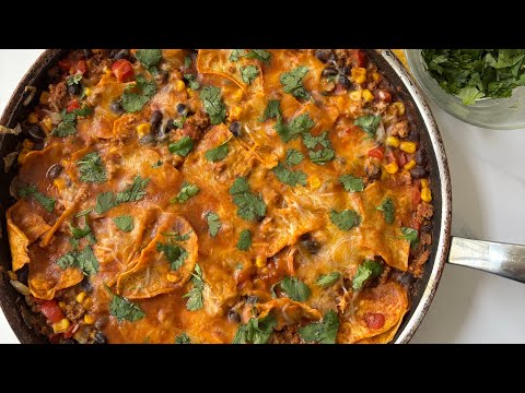 Easy One Pan Ground Turkey Enchilada Skillet (Perfect for Busy Weeknights!)