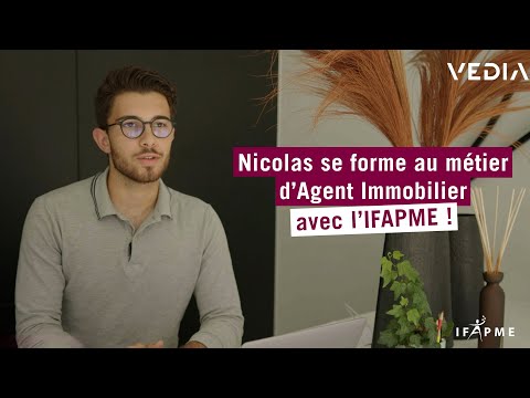 Nicolas se forme en alternance au métier d'agent immobilier avec l'IFAPME !