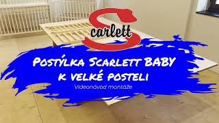 Dětská postýlka k posteli rodičů BABY Scarlett II (borovice), st. bok - bílá 90 x 41 cm