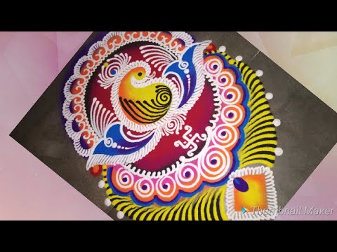 simple and beautiful sanskar bharti rangoli by jyoti