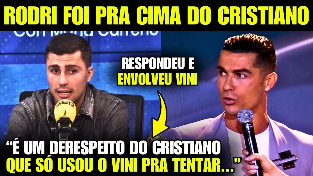 🚨 EITA! Olha a RESPOSTA DO RODRI PRO CRISTIANO após PORTUGUES DEFENDER VINICIUS JR