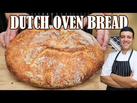 Easy No Knead Bread | Homemade Dutch Oven Bread by Lounging with Lenny