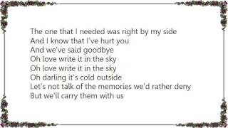 Kina Grannis - Write It in the Sky Lyrics