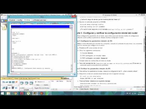 Packet Tracer: 6.4.1.2 configuración inicial del router
