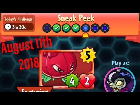 PvZ Heroes - Sneak Peek - 11/08/2018 (August 11th) - Daily Challenge (Day 5)