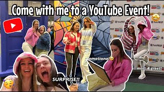 Come with me to a YOUTUBE EVENT!!🥹🫶🏻 (surprising a supporter, meeting YOU GUYS, shops, gaming etc!🙉)