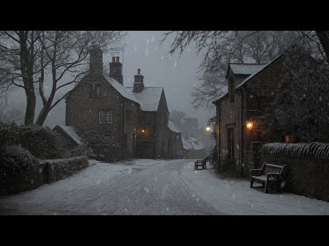 “Quiet Lane Beneath Falling Snow” — Silent Winter Evening | Dark Academia Playlist