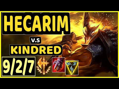 JUNJIA (HECARIM) vs KINDRED - 9/2/7 KDA JUNGLE CHALLENGER GAMEPLAY - KR